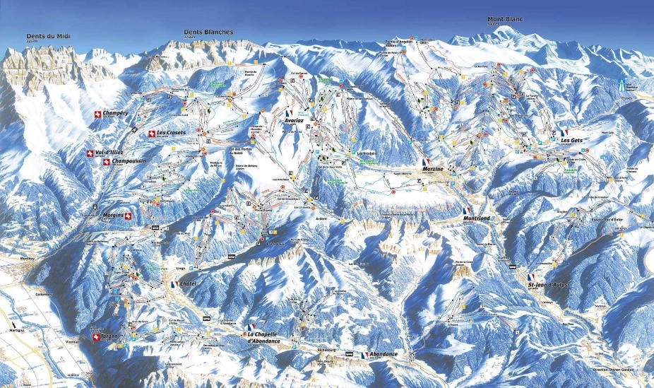 Fransa Morzine Kayak Pisti Haritası