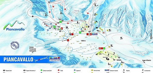 İtalya Piancavallo Kayak Pisti Haritası